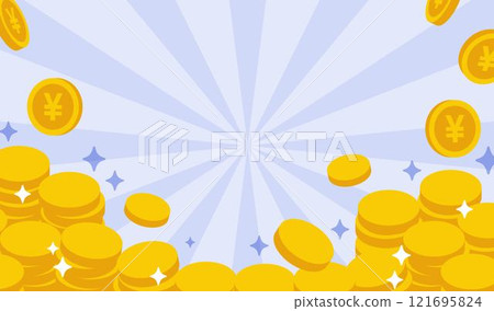 Background illustration of coins popping 121695824