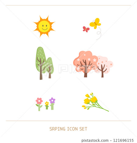 Icon set design for spring Icon set design for spring 121696155