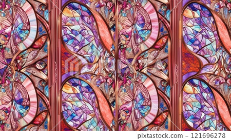 Orange wallpaper with intricate patterns Orange wallpaper with intricate patterns 121696278