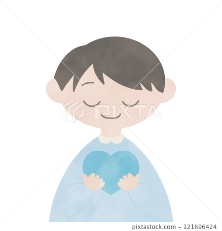 A boy with a heart 121696424