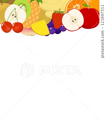 Cute colorful fruit frame Cute colorful fruit frame 121697311