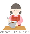 情人節那天女孩做糖果 121697352