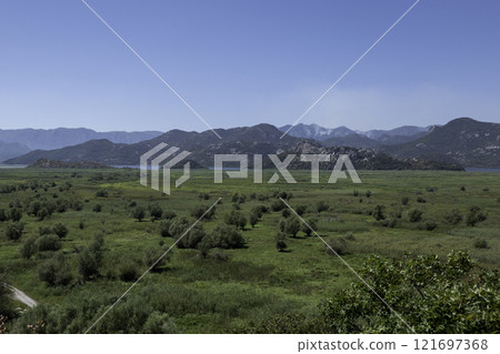 Montenegro, Skadar Lake National Park and its nature reserve. 121697368