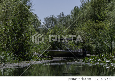Montenegro, Skadar Lake National Park and its nature reserve. 121697370
