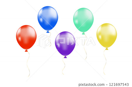 Colorful balloon vector design elements. 121697543