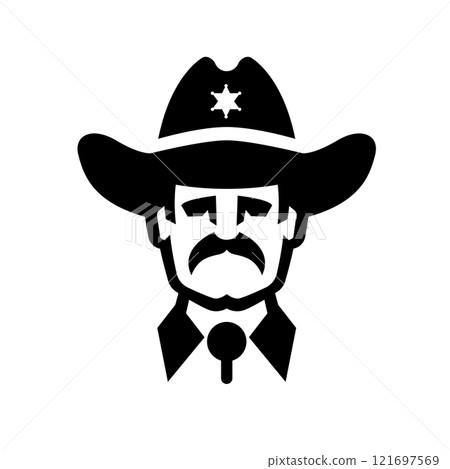 Sheriff in a hat, logo. 121697569