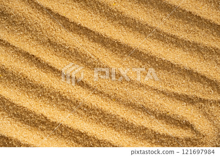 Abstract Cooking Background, Brown Cane Sugar Texture. 121697984