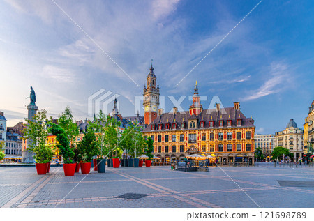 Lille old town historical centre, Hauts-de-France Region, France 121698789