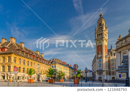 Lille old town historical centre, Hauts-de-France Region, France 121698793