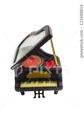 piano music box isolated on white background 121698814