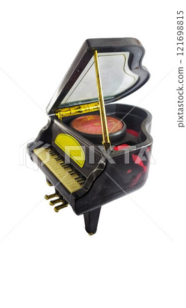 piano music box isolated on white background piano music box isolated on white background 121698815