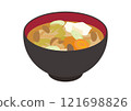 Delicious miso soup illustration 121698826