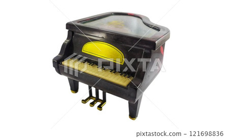 piano music box isolated on white background 121698836