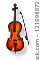 Miniature violin isolated on white background 121698872
