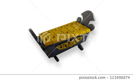 Miniature Indonesian Javanese Traditional Gamelan Music Instruments in White Isolated Background Miniature Indonesian Javanese Traditional Gamelan Music Instruments in White Isolated Background 121698874
