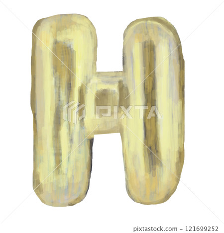 Gold letter H Gold letter H 121699252