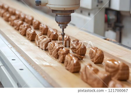 CNC Machine Carving Intricate Wooden Sculptures 121700067