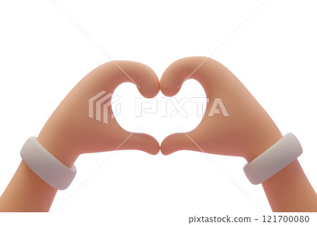 Cartoon Hands Forming Heart Shape Gesture Cartoon Hands Forming Heart Shape Gesture 121700080