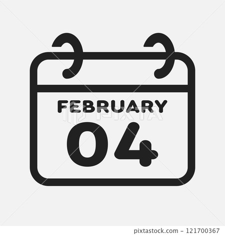 Icon page calendar day - 4 February Icon page calendar day - 4 February 121700367