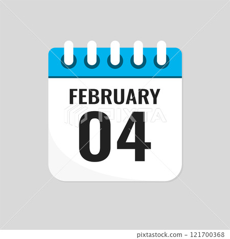 Icon page calendar day - 4 February Icon page calendar day - 4 February 121700368