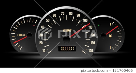 Realistic car dashboard 121700466