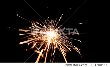 Metall cutting sparks with gas welding Metall cutting sparks with gas welding 121700534