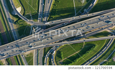 Lot of cars on modern road junction Lot of cars on modern road junction 121700594