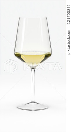 White Wine Glass Isolated on White Background 121700853