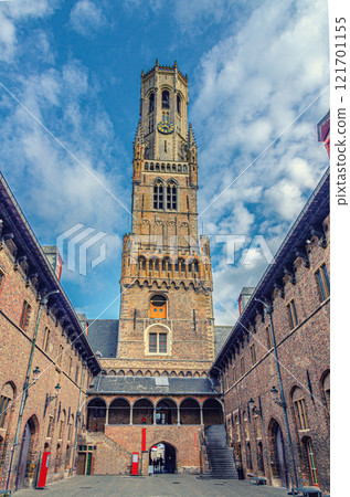 Bruges city historical centre, Flemish Region, Belgium 121701155
