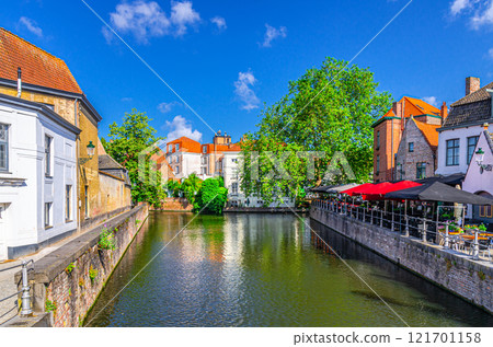 Bruges city historical centre, Flemish Region, Belgium 121701158