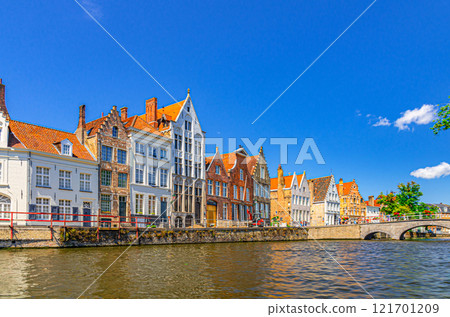 Bruges city historical centre, Flemish Region, Belgium 121701209