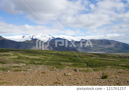 Skaftafell national park landscape, south Iceland landmark 121701257