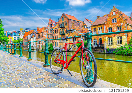 Ghent city historical center, East Flanders province, Belgium 121701269