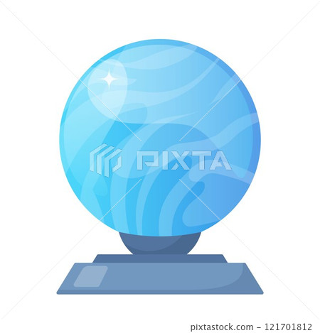 Crystal ball for fortune telling, magic tool of fortuneteller and magician. Vector illustration. 121701812