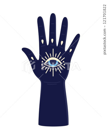 Evil eyes. Set of hand drawn different mascots. Evil eye, Hamsa, Hand of Fatima, Eye of Providence. Vector illustration. Evil eyes. Set of hand drawn different mascots. Evil eye, Hamsa, Hand of Fatima, Eye of Providence. Vector illustration. 121701822