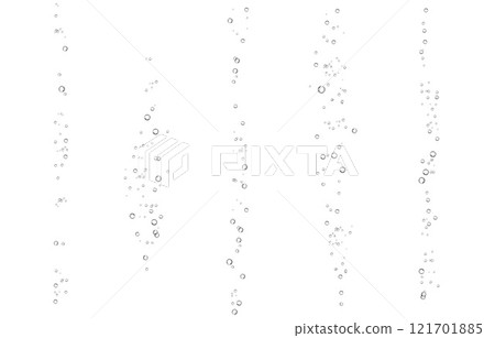 Oxygen air bubbles  flow  in water on white  background. 121701885