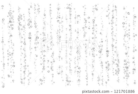 Oxygen air bubbles  flow  in water on white  background. 121701886