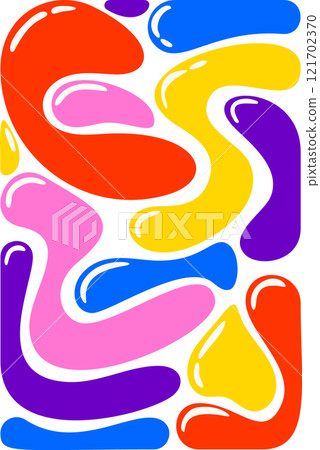 Creative fluid shapes minimalist style 121702370