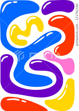 Abstract decorative fluid shapes composition Abstract decorative fluid shapes composition 121702380