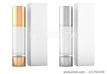 Cosmetic skincare products with packaging boxes, mockup template. 3D rendering 121702540