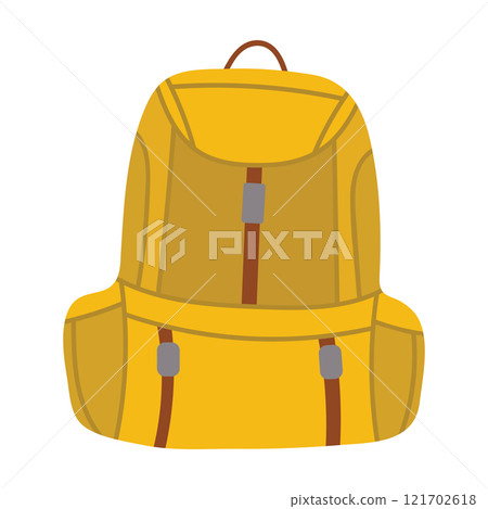 Cartoon camping backpack isolated on white background 121702618