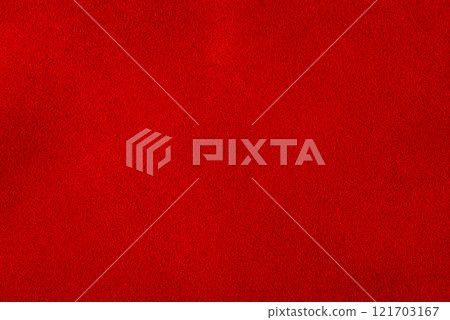 Red suede leather macro photo as background material for designers. 121703167