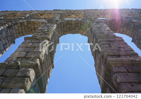 View of Segovia's Aqueduct from below View of Segovia's Aqueduct from below 121704042