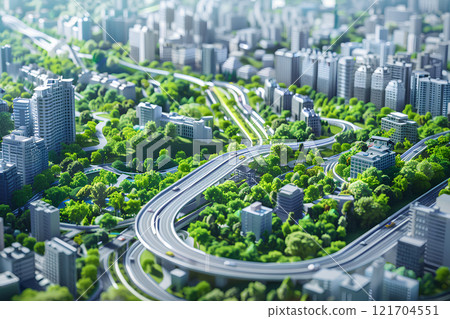 美麗的城市立體模型 美麗的城市立體模型 121704551