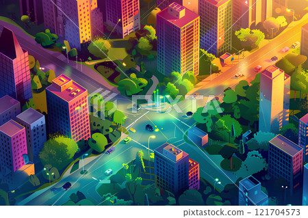 Beautiful cityscape (isometric) 121704573