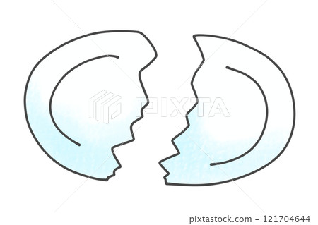 A simple plate split in half, analog style 121704644