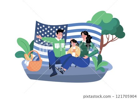 Happy Military Dad Reunited With Wife And Kids 121705904