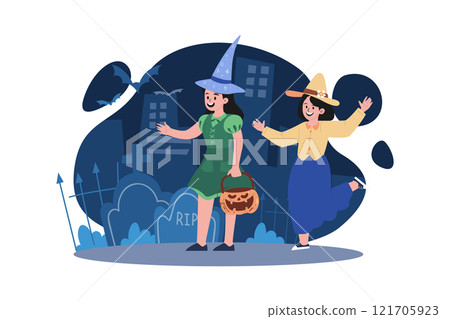 Halloween Trick Or Treat Object Element Party Halloween Trick Or Treat Object Element Party 121705923