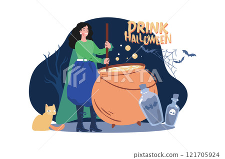 Halloween Witch With Magic Tools Halloween Witch With Magic Tools 121705924