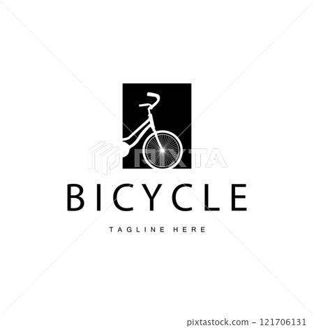 simple silhouette design logo vehicle bicycle transportation sport bike illustration templet symbol 121706131